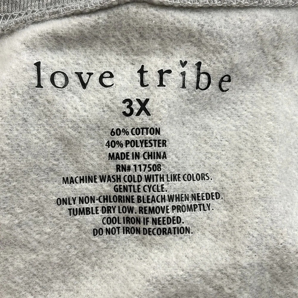 Love Tribe Trendy Plus Size Botanical Floral-Graphic Sweatshirt Size 3XL NEW - Picture 6 of 7
